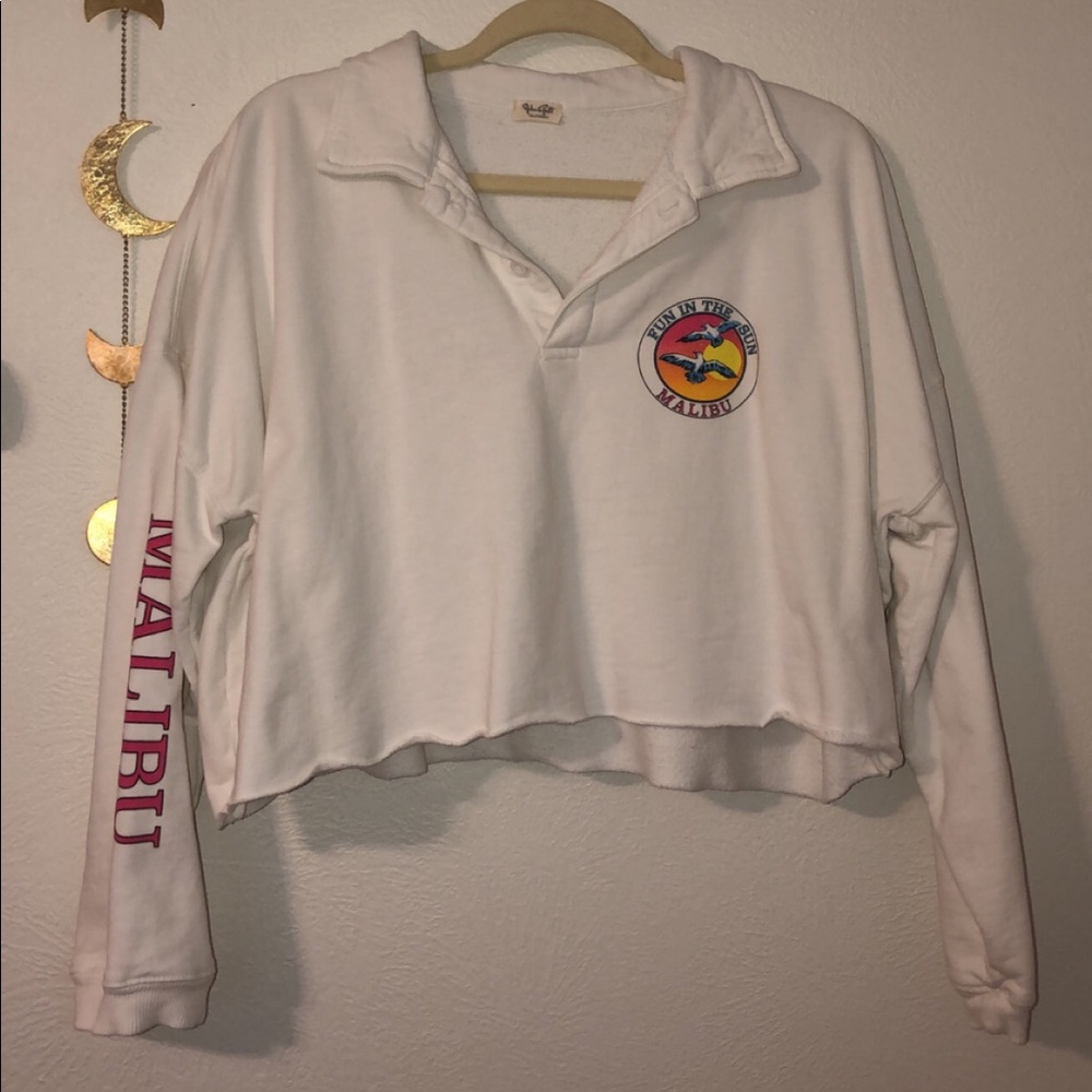 John Galt Fun In The Sun Cropped Pullover